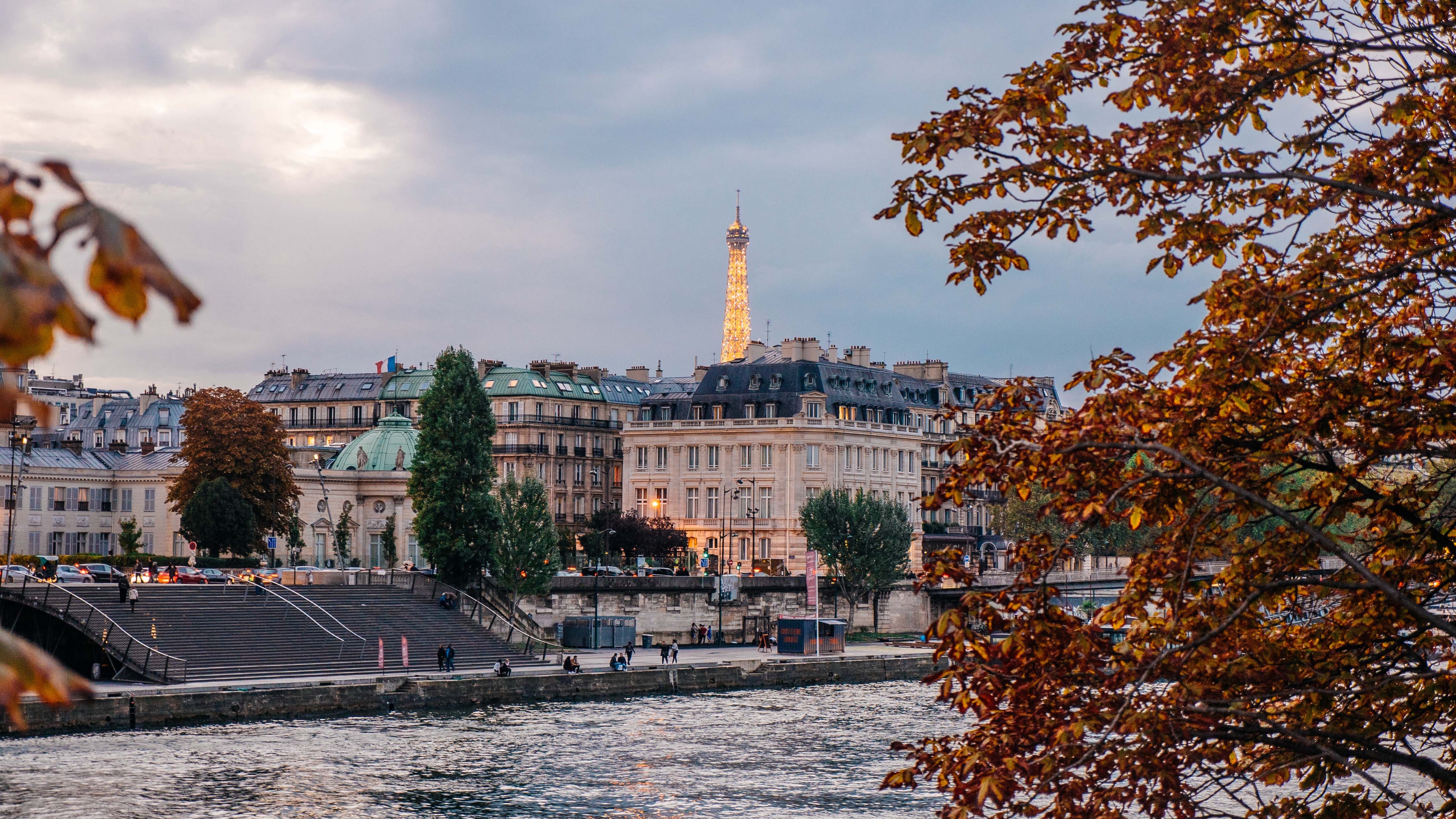 paris france river quay 4k 1538064905