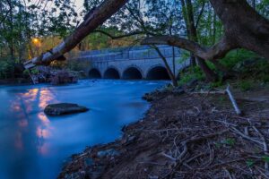 park river bridge sunset 1535930421