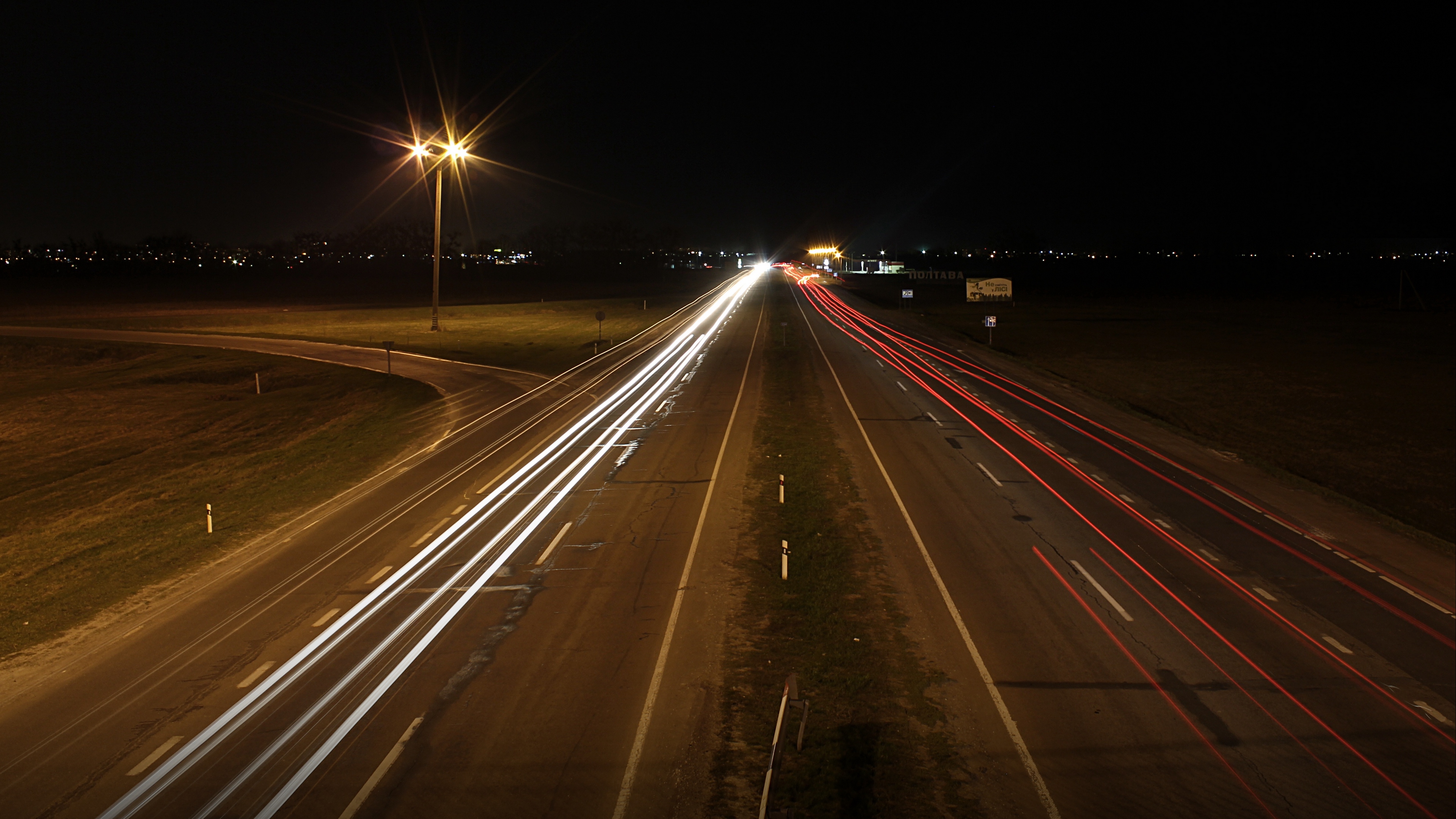 poltava road night city 4k 1538066085