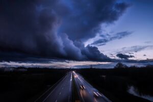 road clouds cloudy horizon movement 4k 1538068088