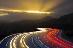 road glow turn night mountains 4k 1538068523