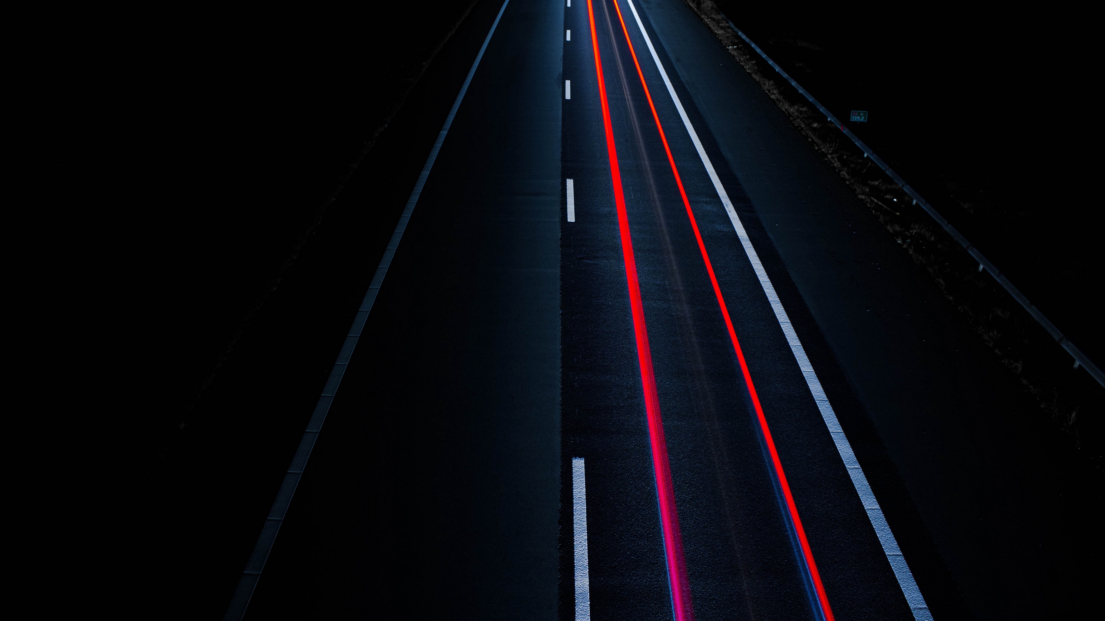 road light lines marking 4k 1536017755