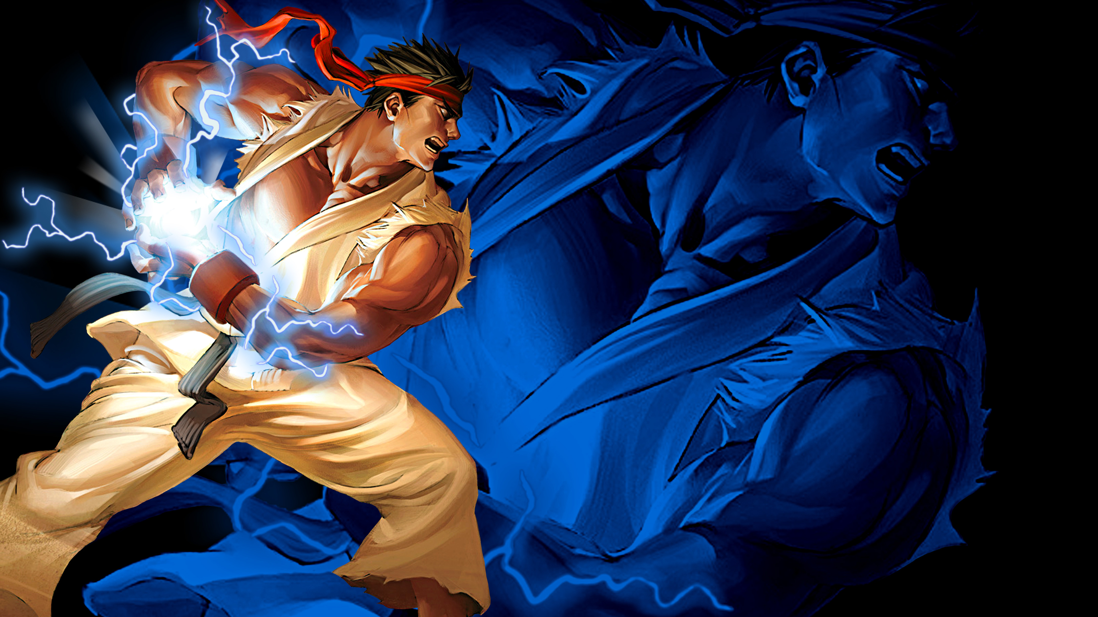 Wallpaper 4k Ryu Hadouken Street Fighter 2 2016 Games Wallpapers 4k