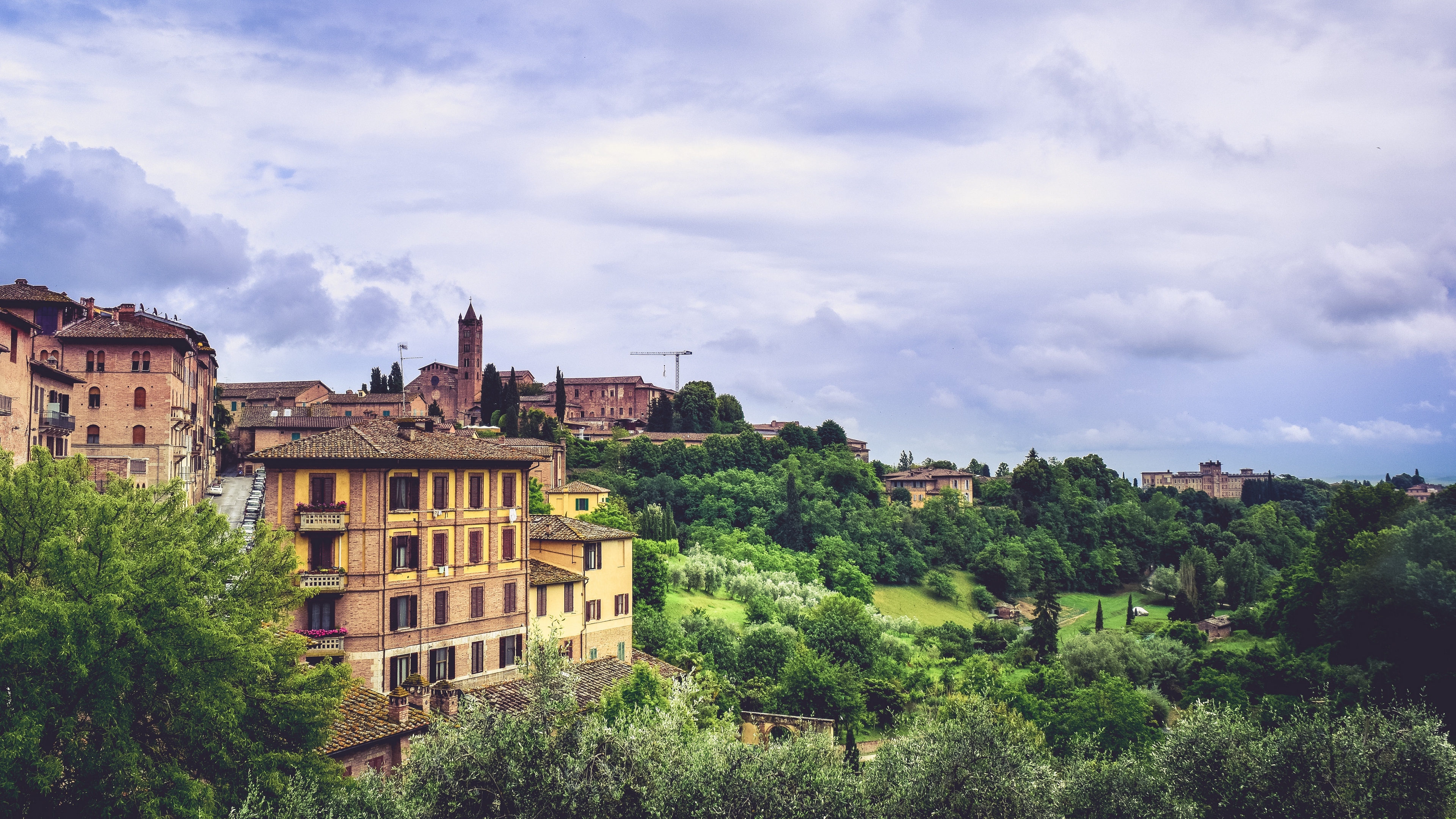 siena italy province trees buildings 4k 1538064891