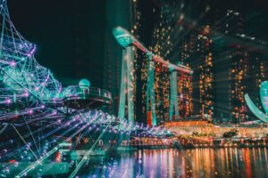 singapore night building 4k 1538065496