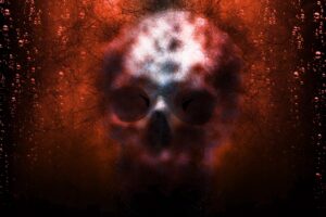 skull plexus creepy art glow 4k 1536098364