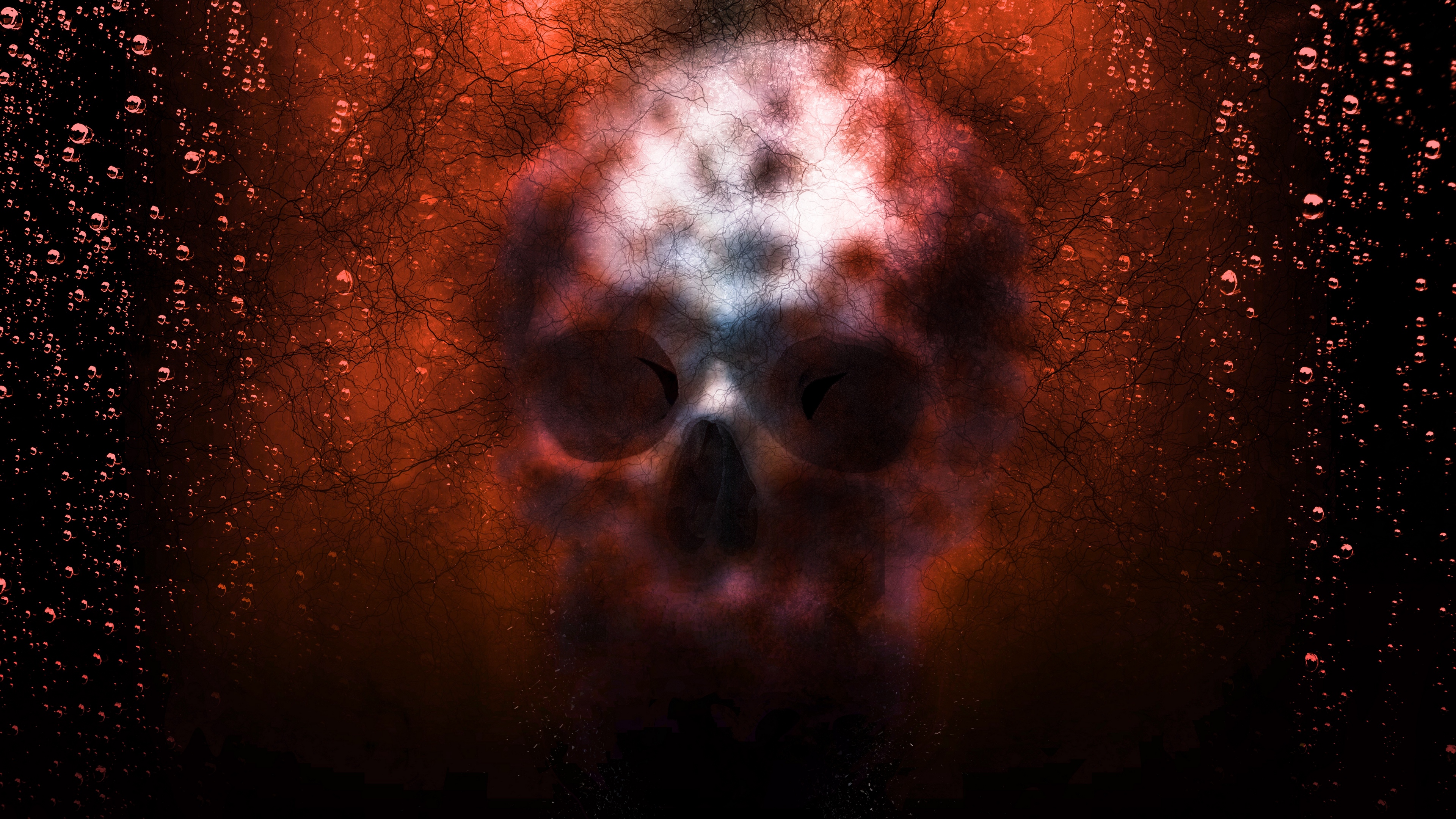 skull plexus creepy art glow 4k 1536098364