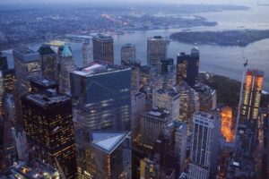 skyscrapers city buildings view from above 4k 1538066477