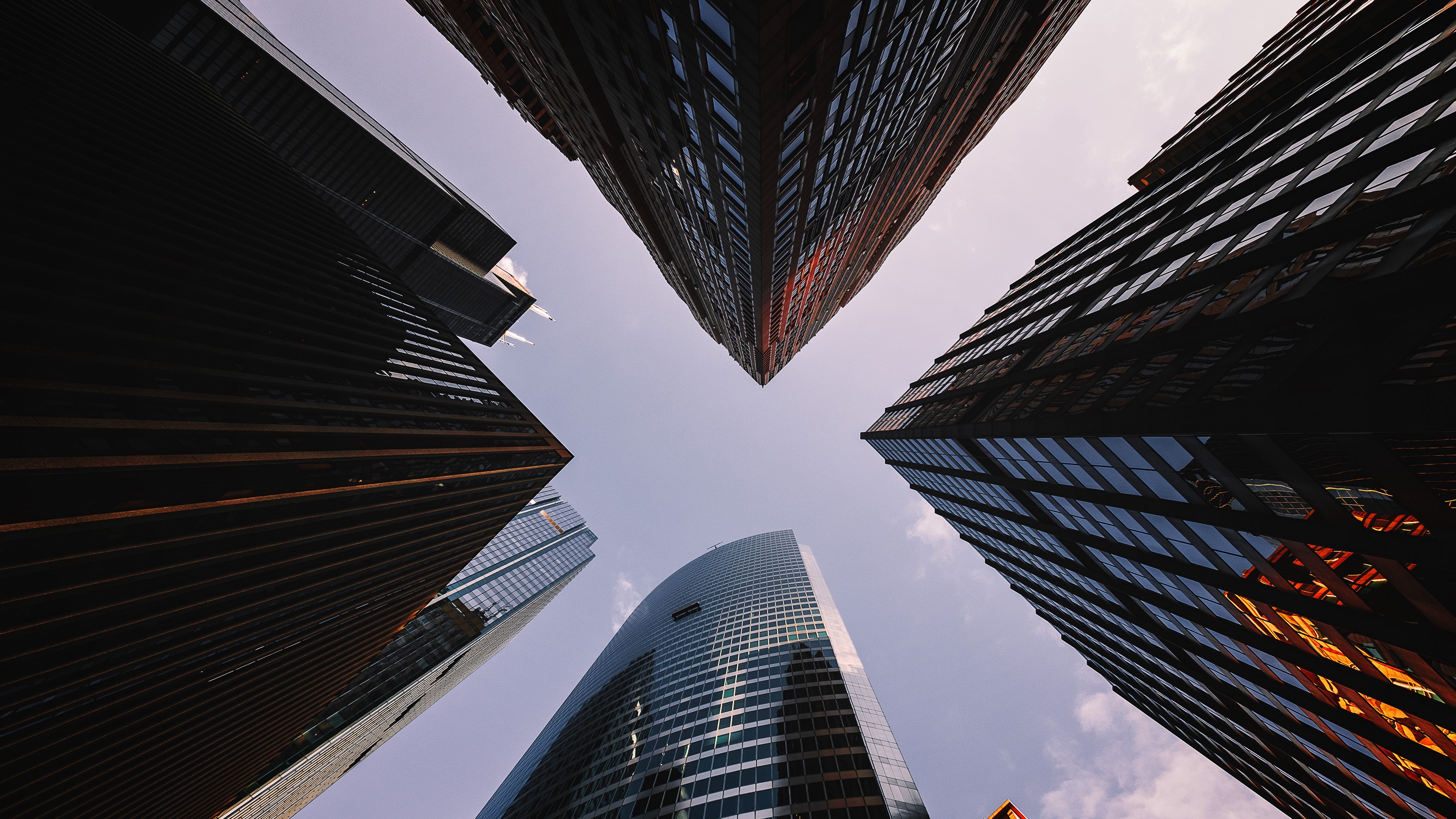 skyscrapers view from below architecture 4k 1538066592