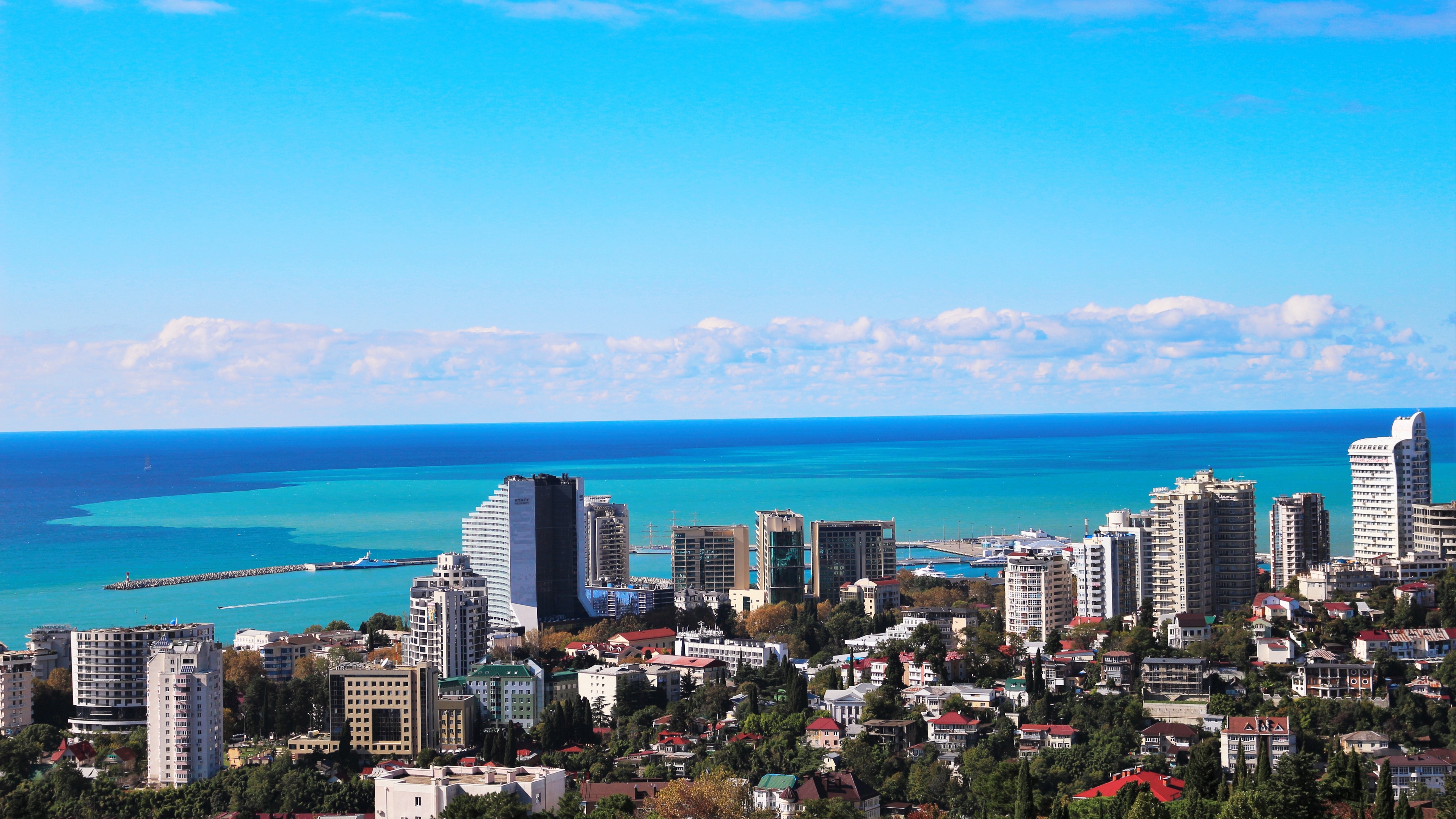 sochi arboretum sea panorama 4k 1538065653