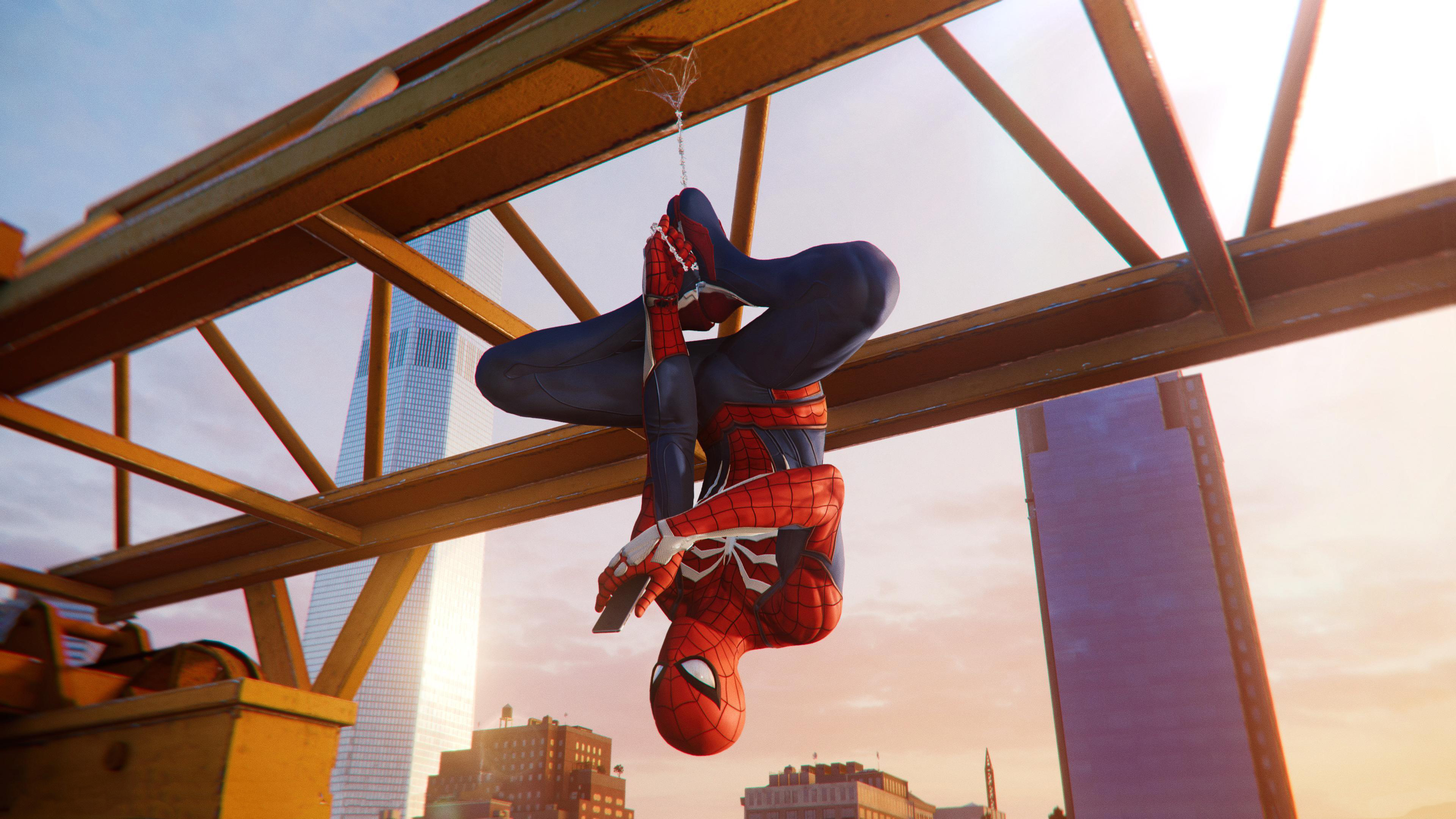 spiderman hanging out ps4 4k 1537692358