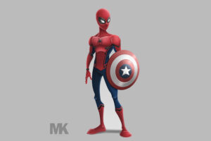 spiderman with captain america shield 1536521692