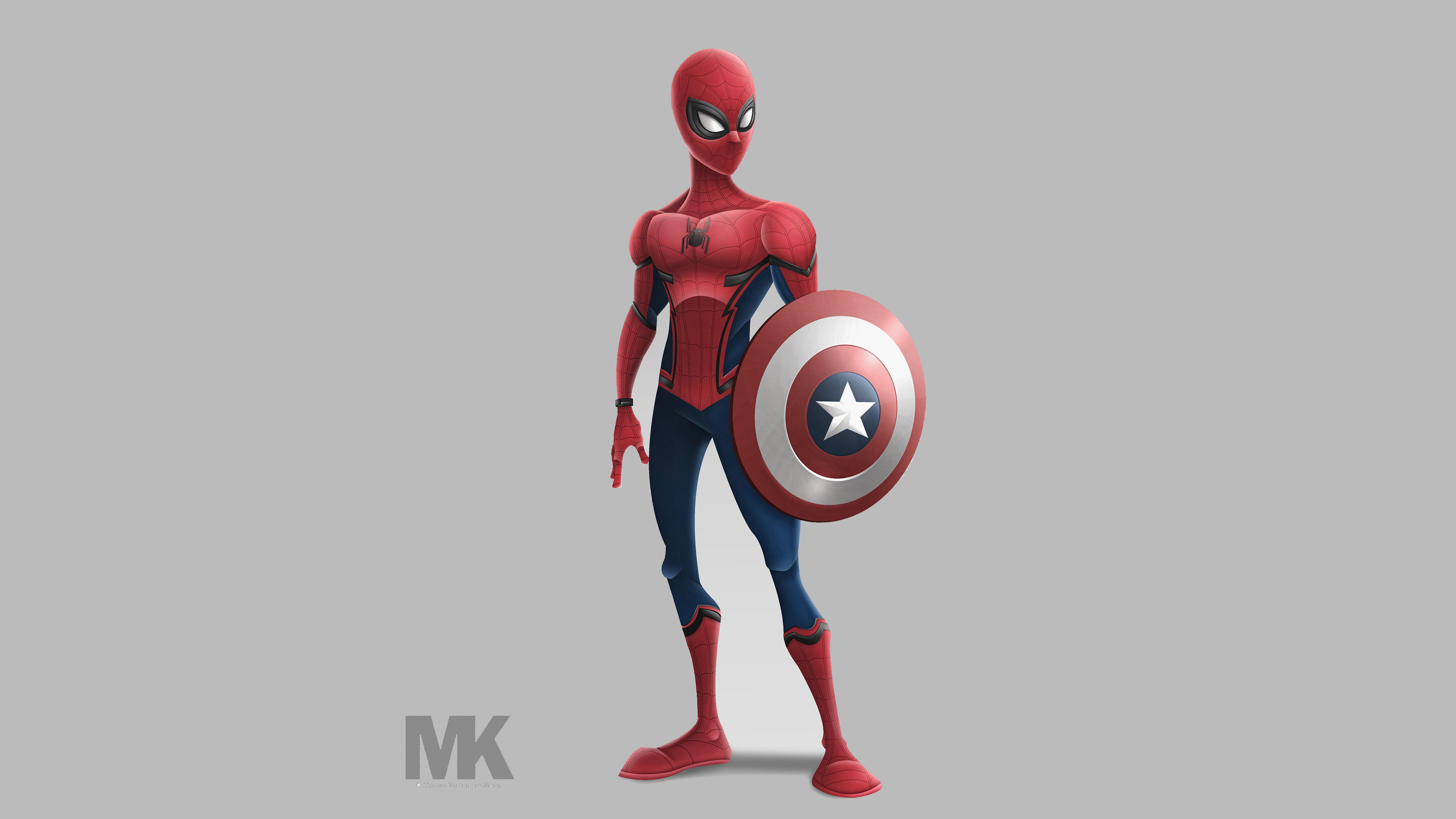 Wallpaper 4k Spiderman With Captain America Shield 4k Wallpapers