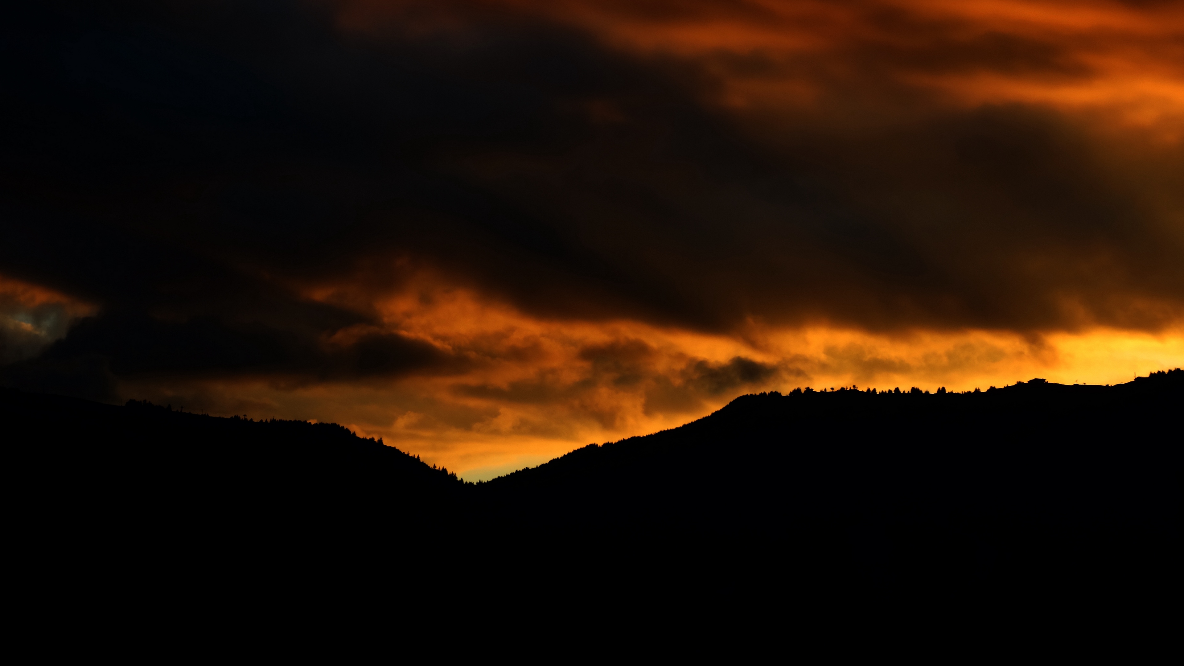 sunset mountains clouds cloudy 4k 1536017763