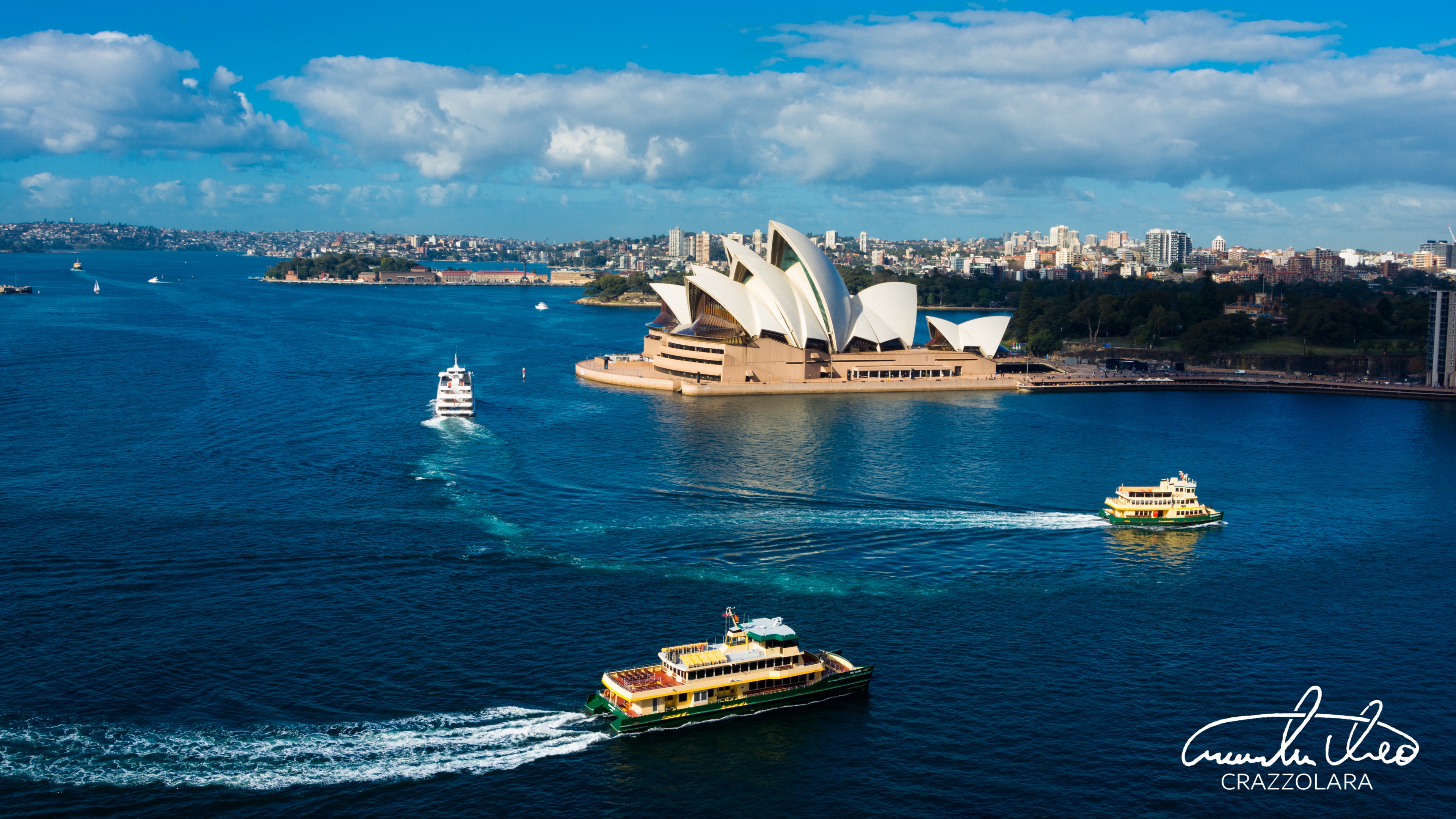 sydney opera house theater harbor ships sydney australia 4k 1538066110