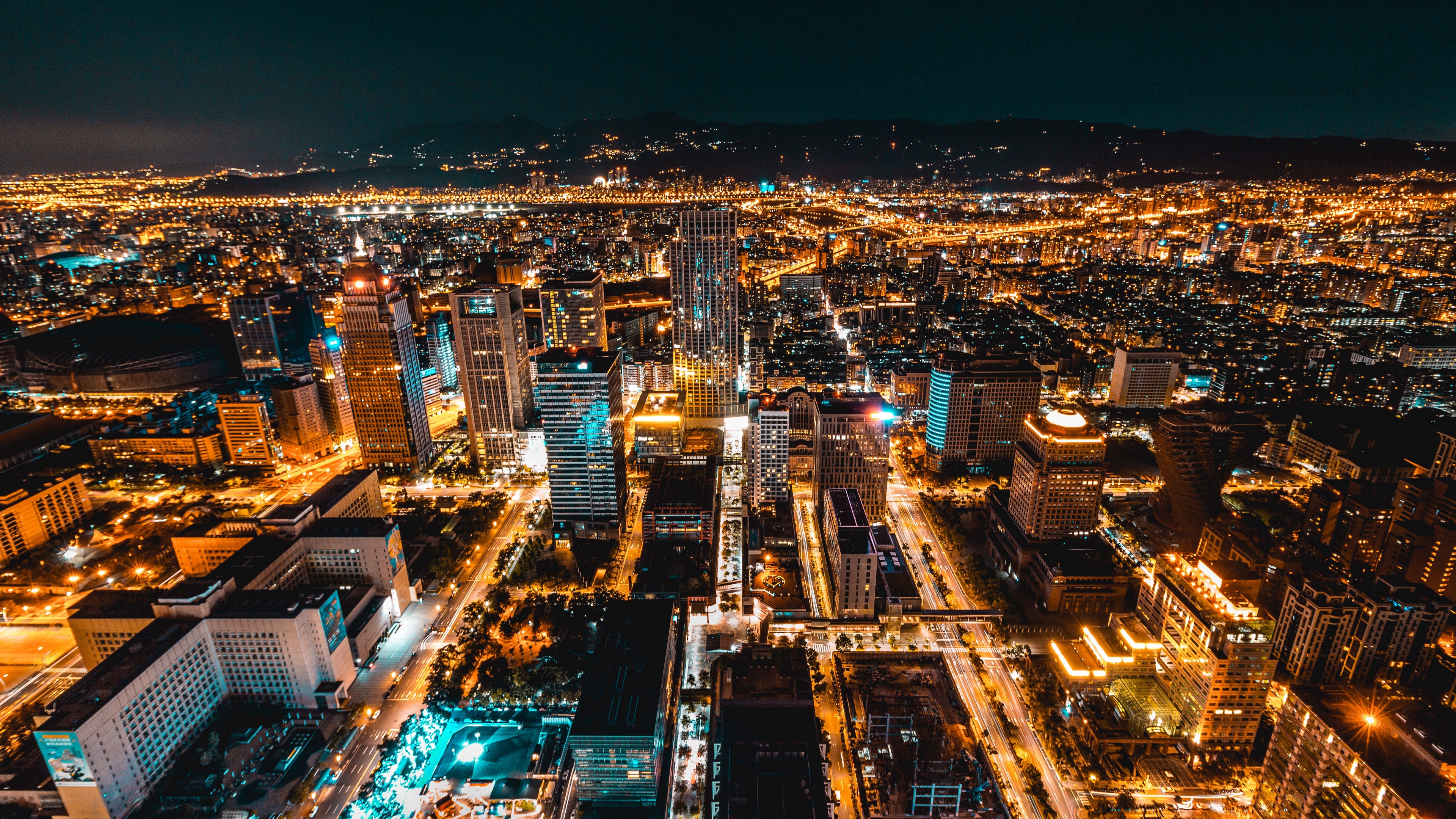 taiwan china skyscrapers night city 4k 1538065433