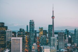 toronto citylights tallest skyscraper dusk evening canada 1538072119