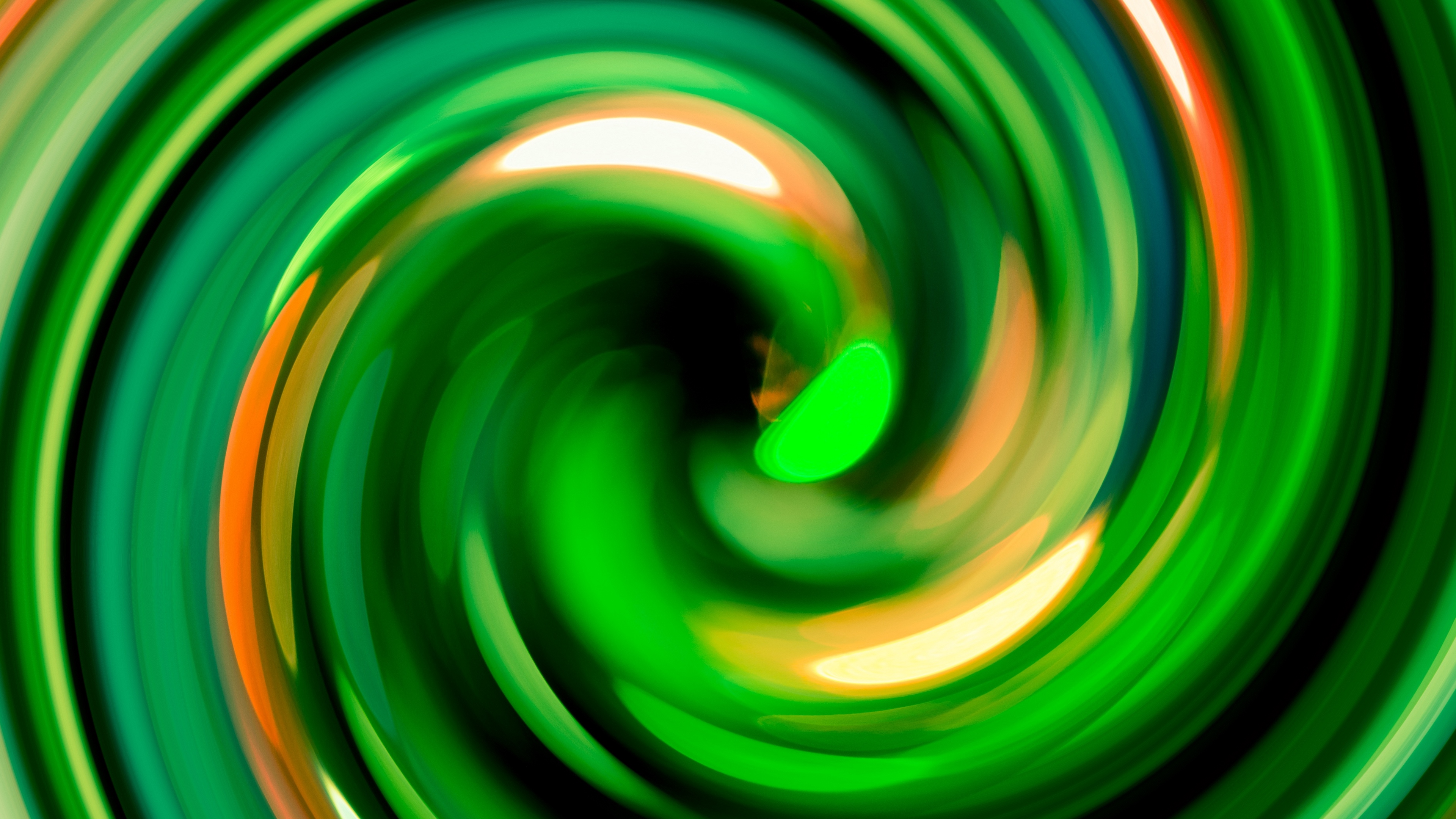 abstract spiral spin green 4k 1539370106