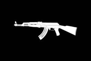 ak47 gun weapon minimalism 4k 1540751381