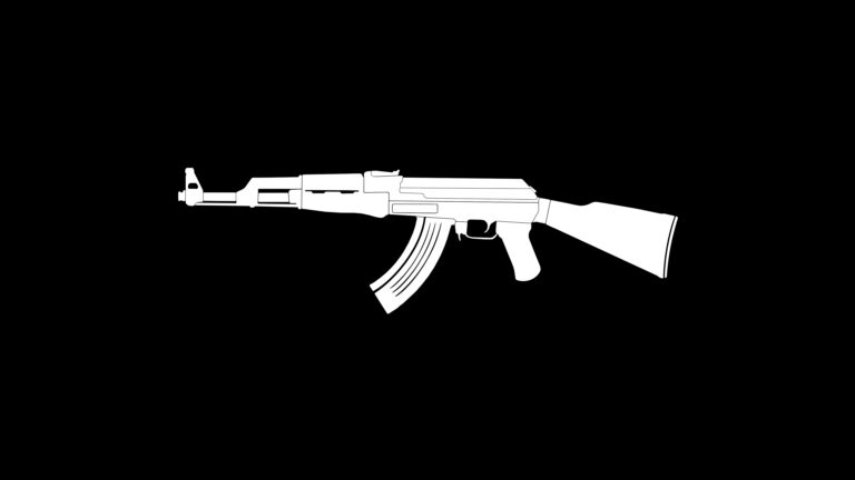 AK47 Gun Weapon Minimalism 4k