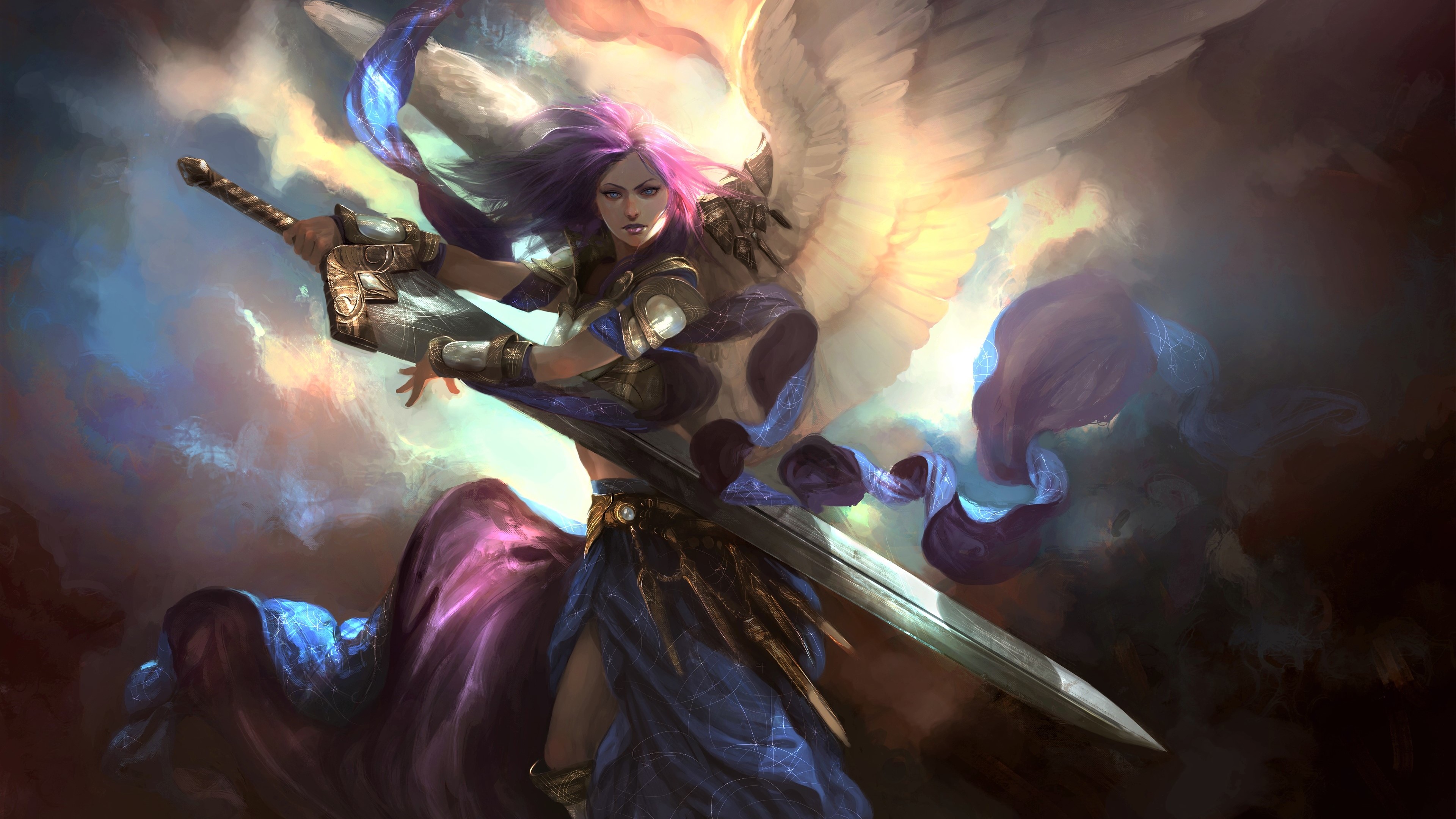 HD desktop wallpaper Fantasy Angel Warrior download free picture 1459569