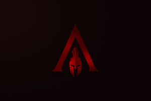 assassins creed odyssey minimalism logo 4k 1538941140