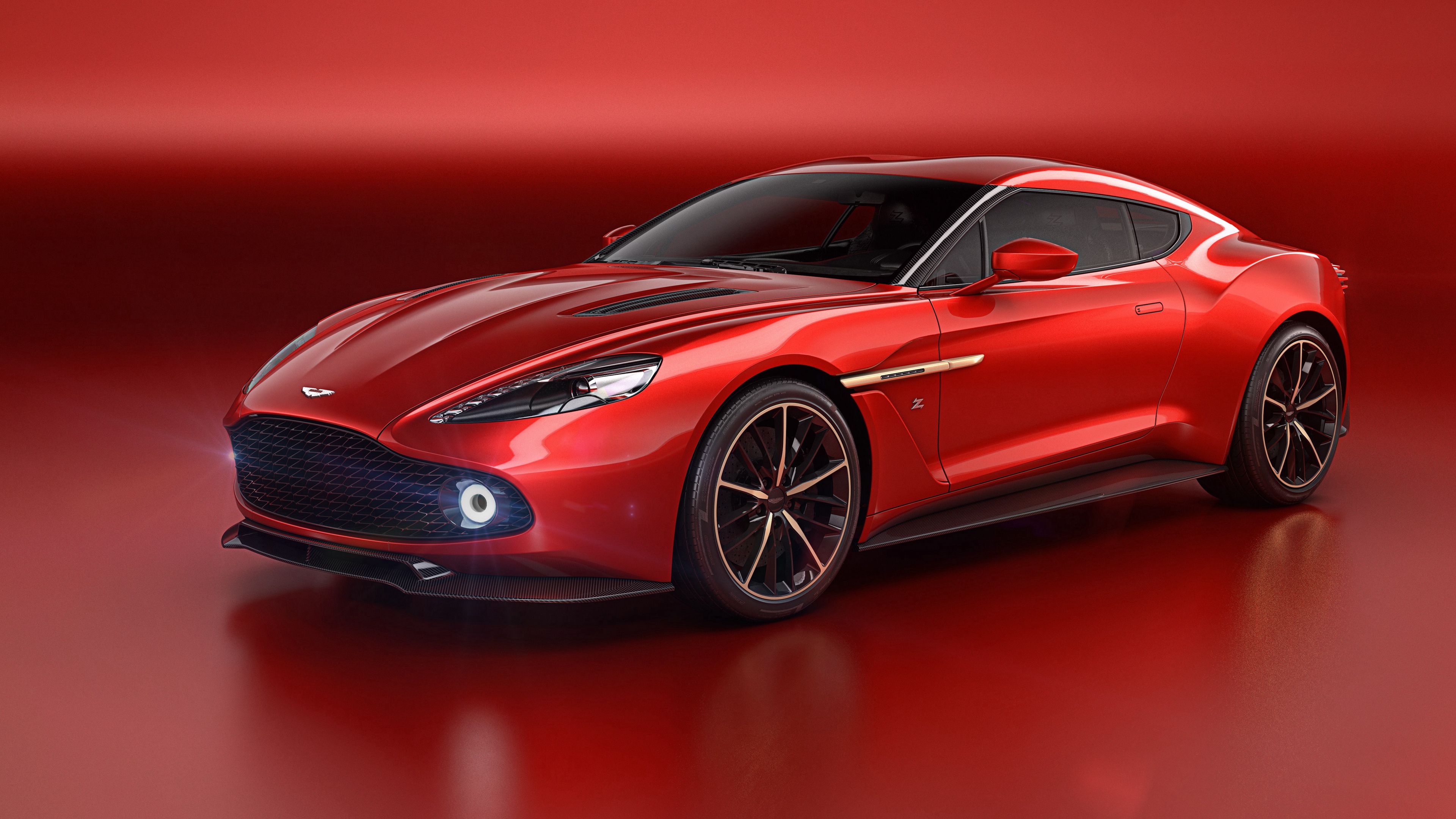 aston martin vanquish red side view 4k 1538935299