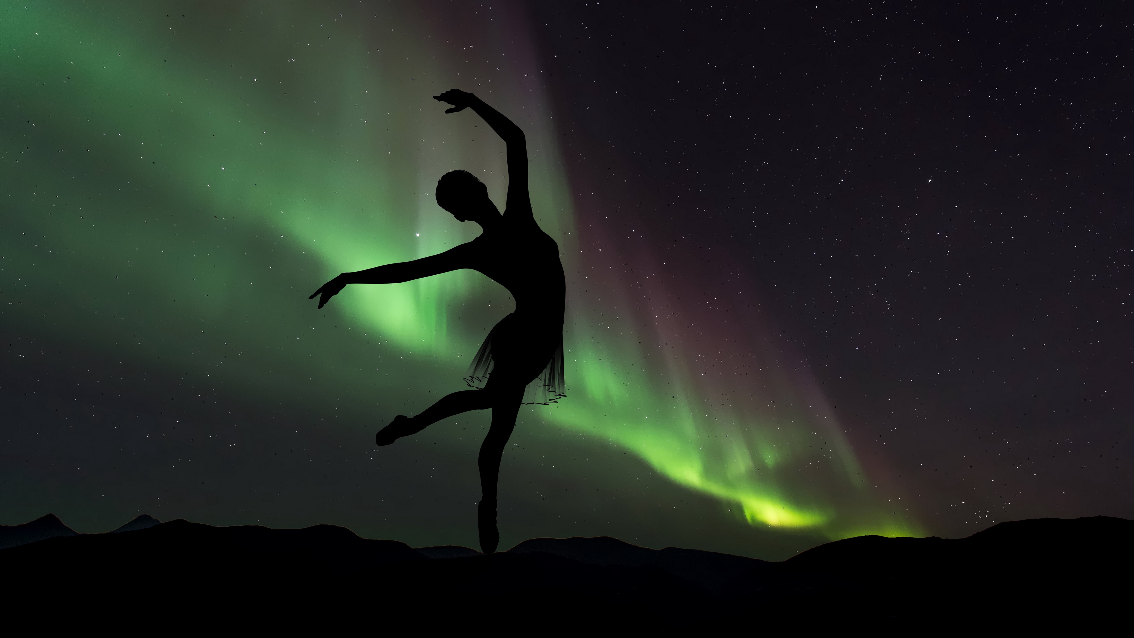 ballerina, silhouette, dance 4k Silhouette, Dance, ballerina