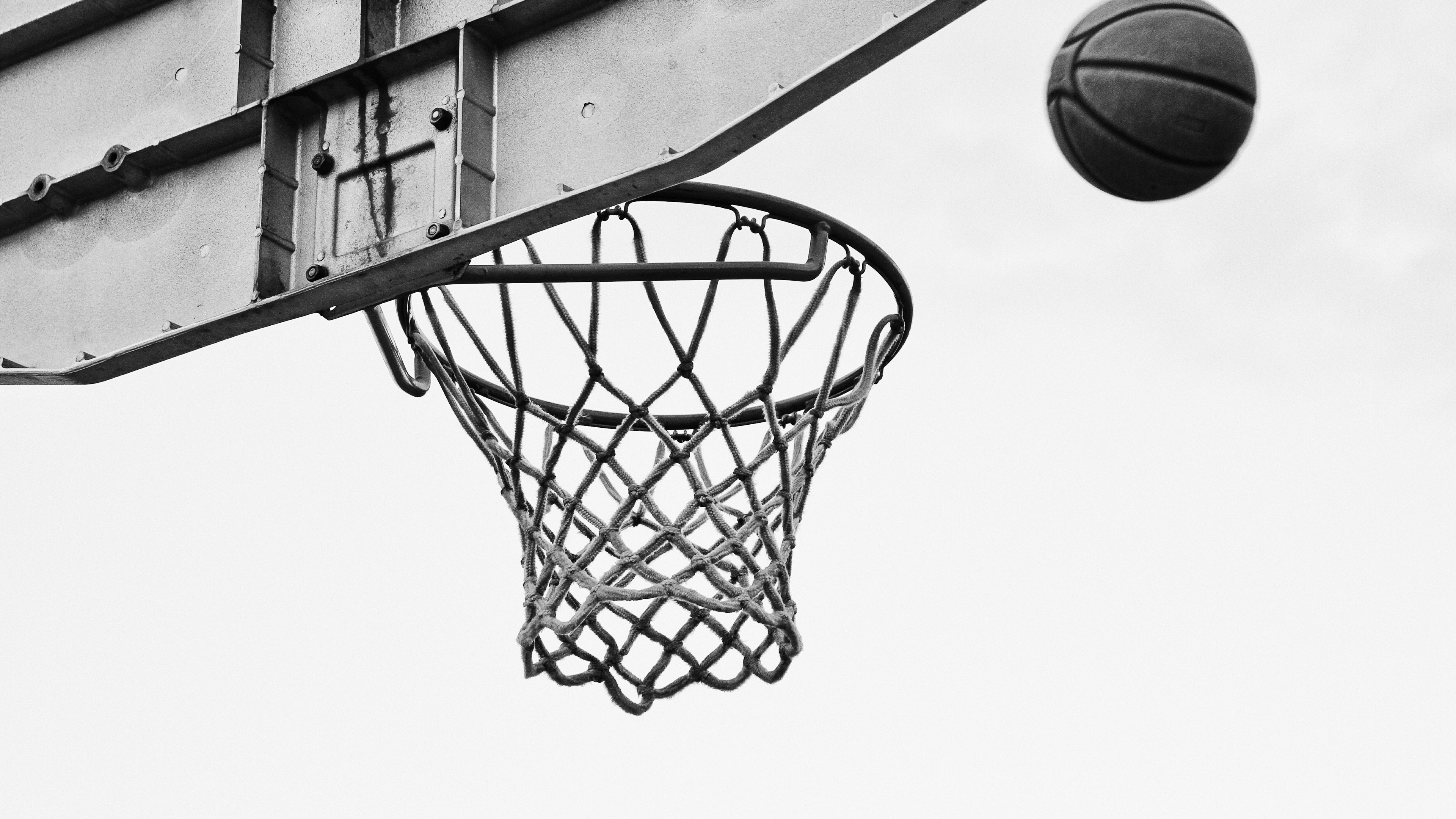 basketball net ring bw 4k 1540062670