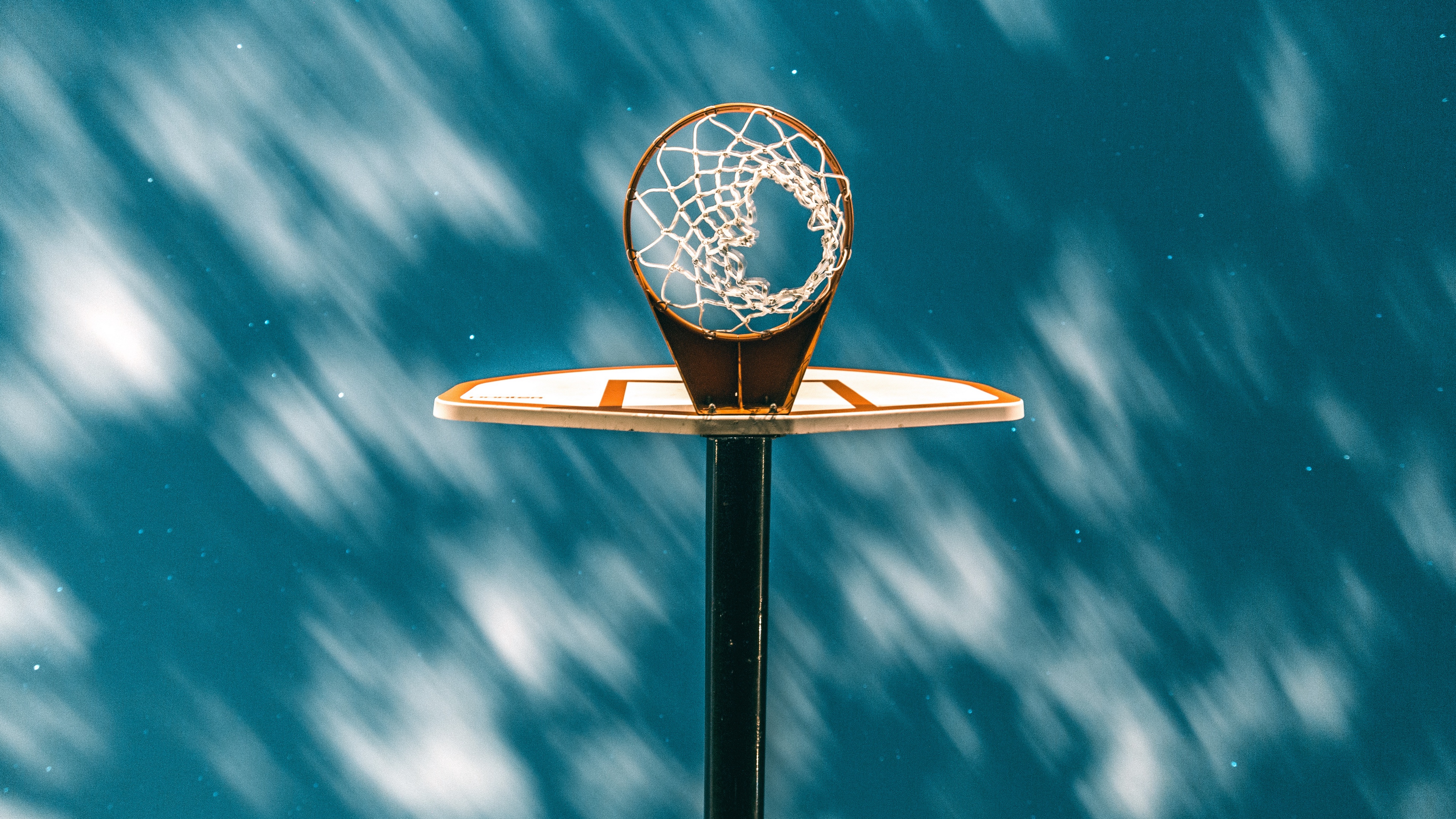 basketball ring basketball grid starry sky clouds 4k 1540062501