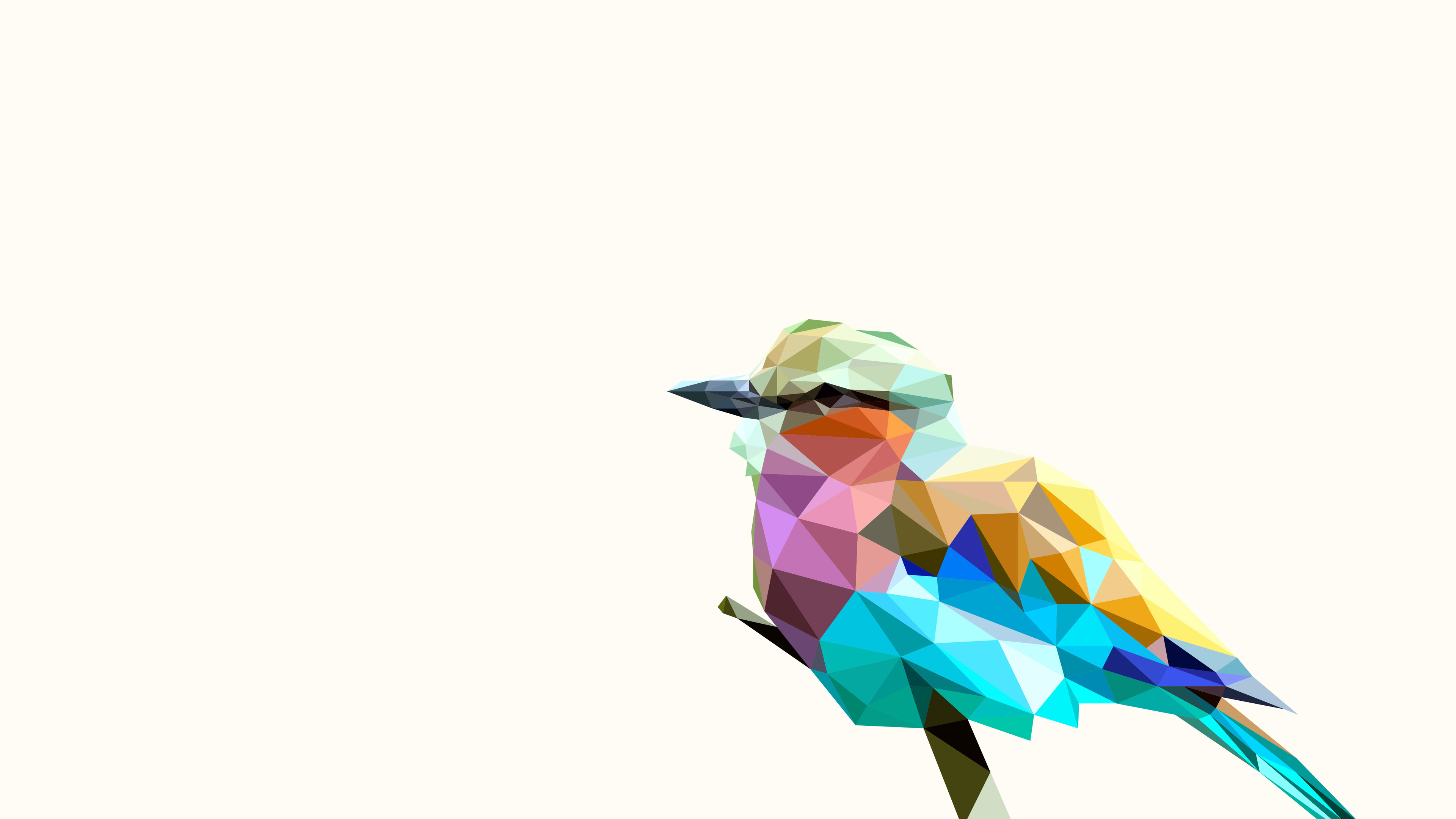 bird rainbow polyart 4k 1540751387