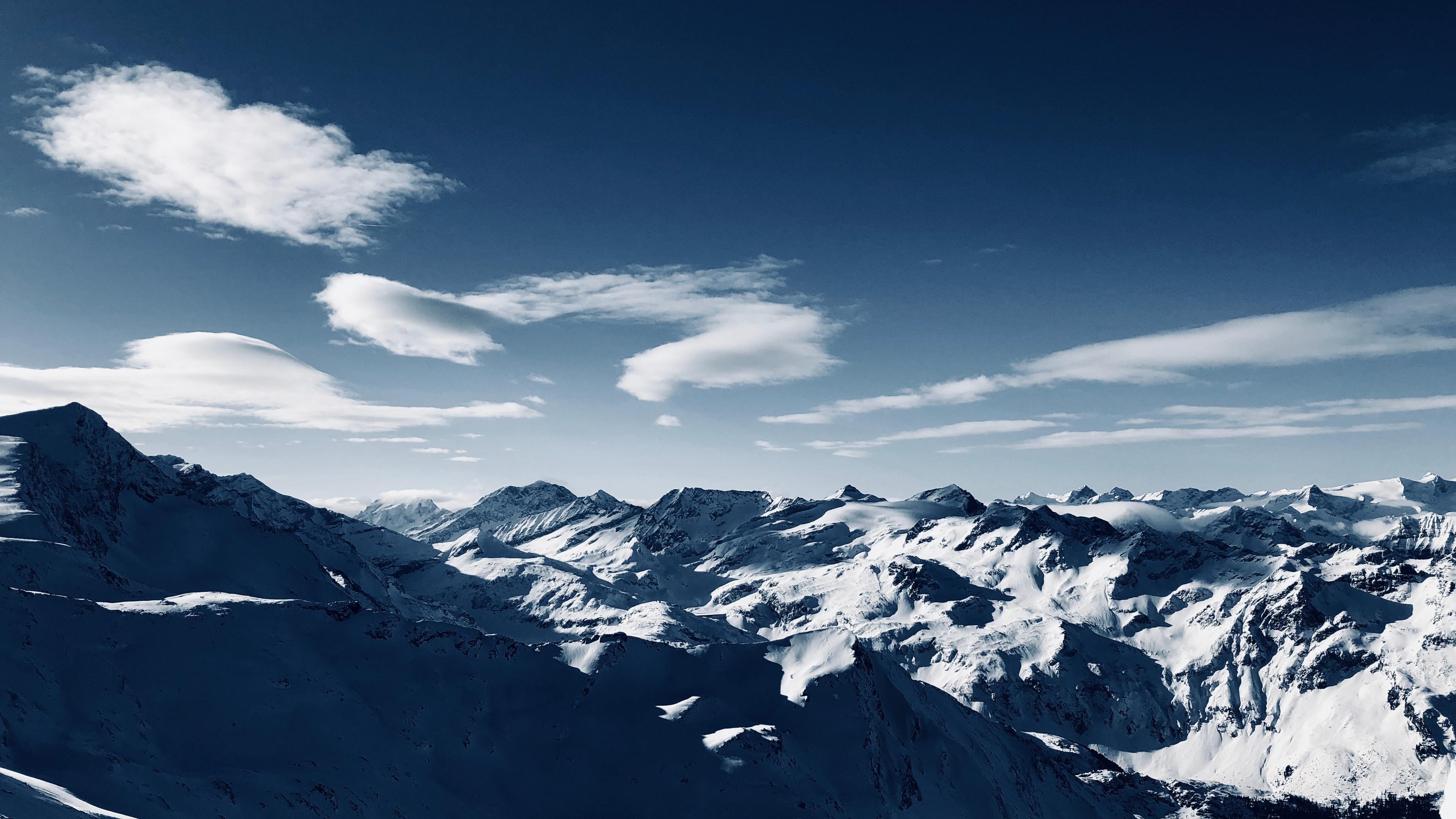 blue sky high angle mountains clear sky 4k 1540141105