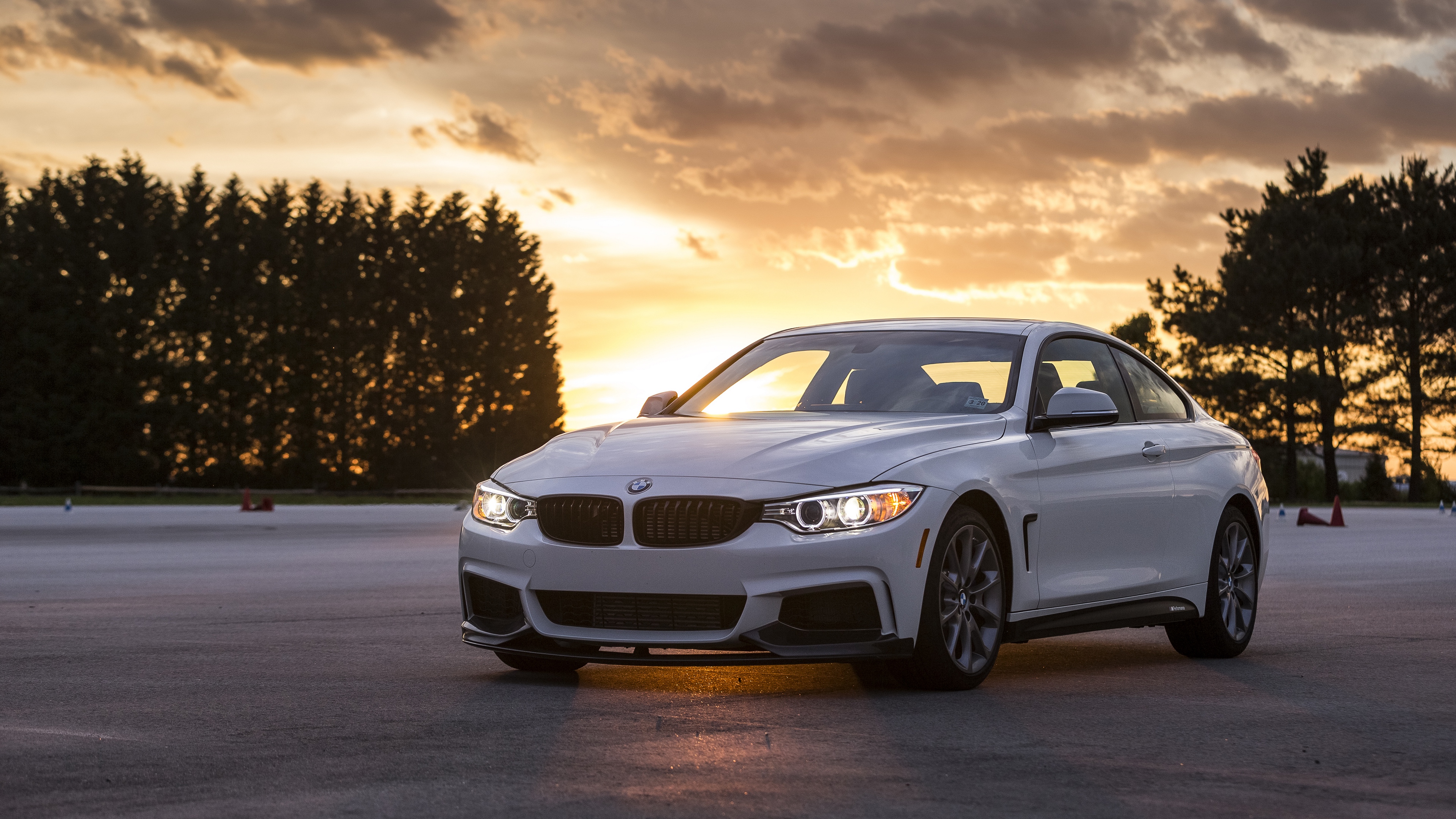 bmw 435i side view white 4k 1538934721