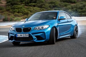 bmw m2 f87 blue side view 4k 1538935115