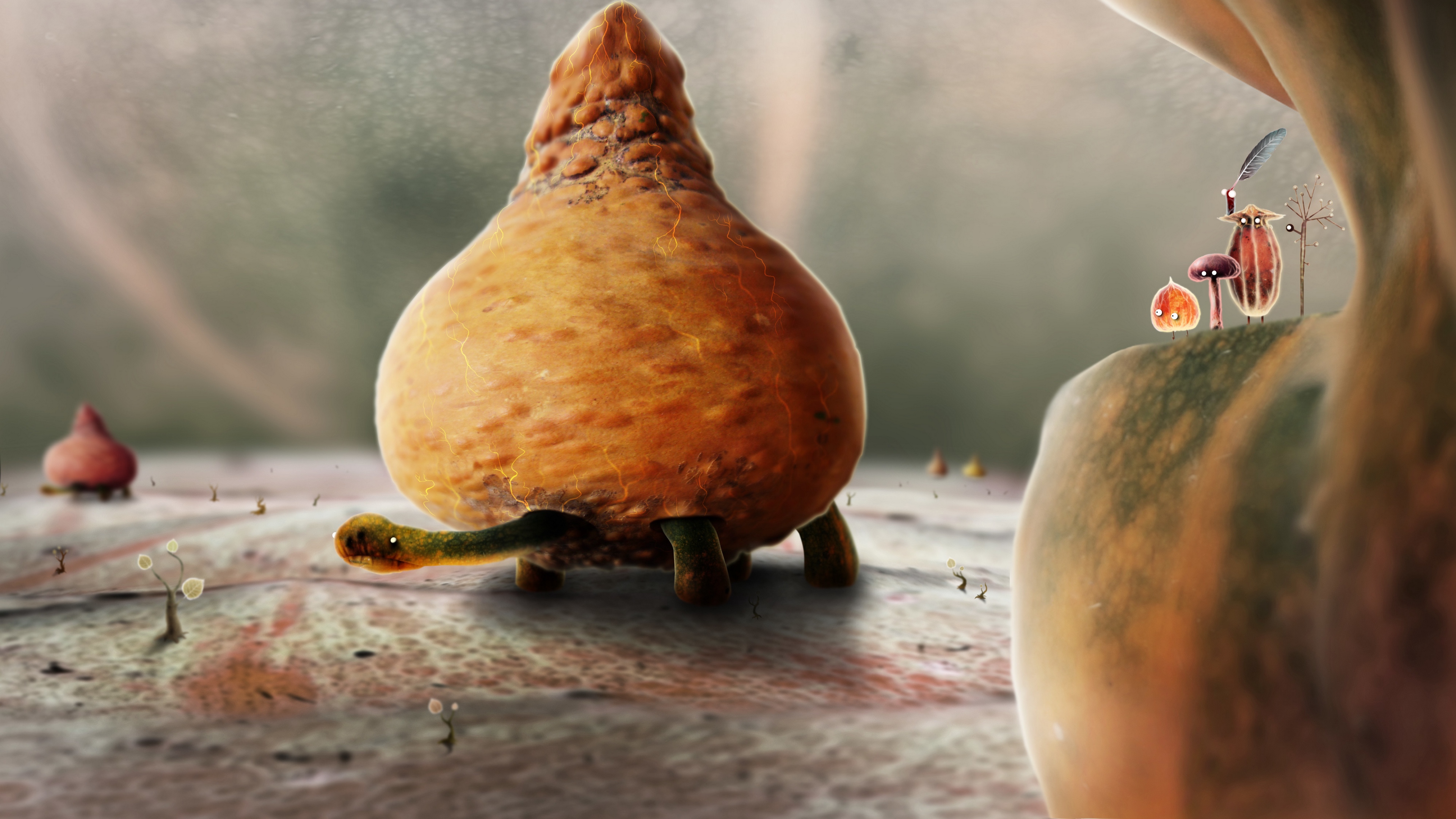 botanicula characters sprouts art turtle 4k 1538944813