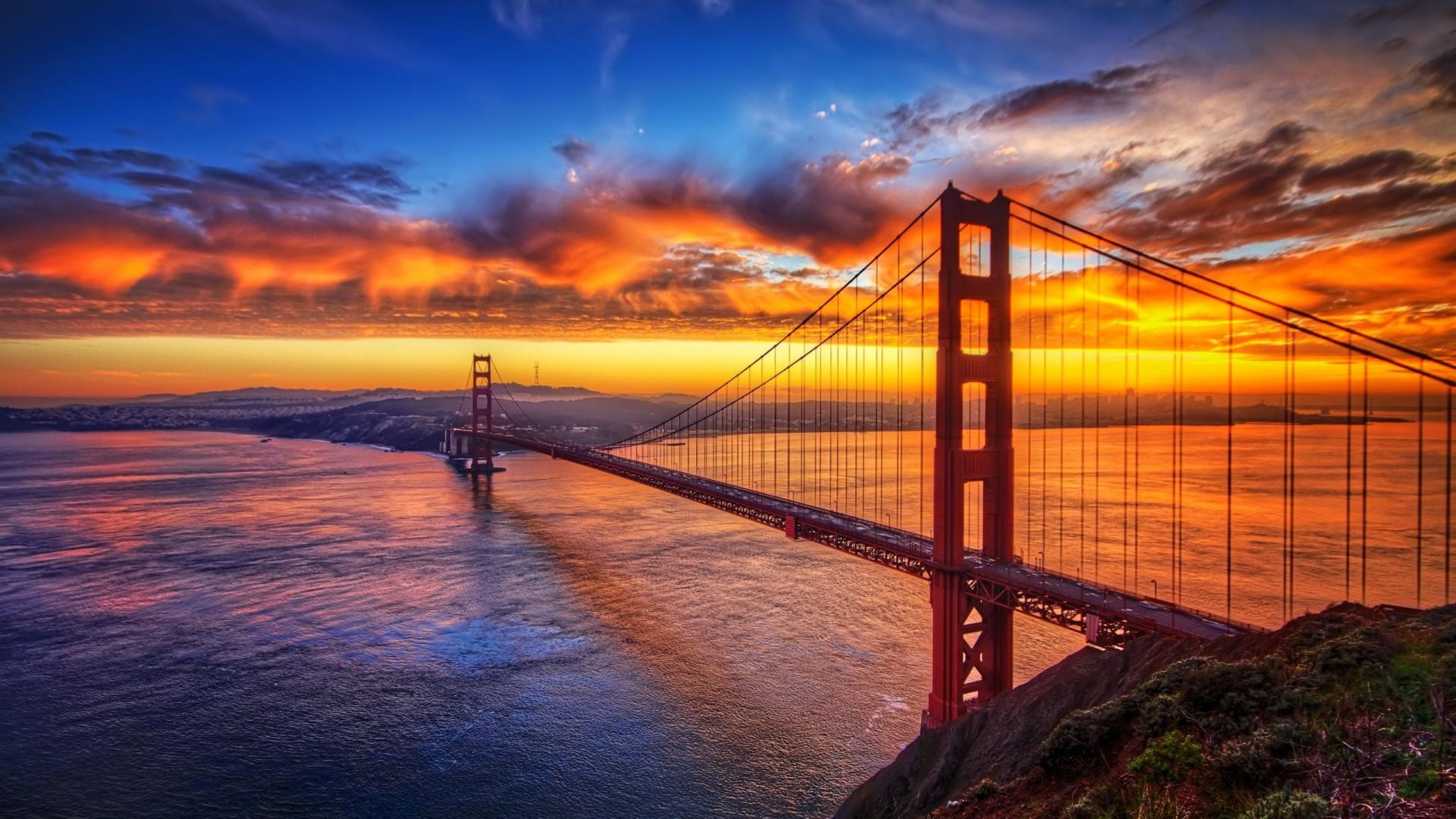 Wallpaper 4k Bridge Sunset Sky 4k Wallpaper