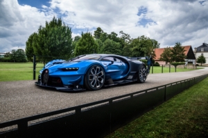 bugatti vision gran turismo blue side view 4k 1538935125