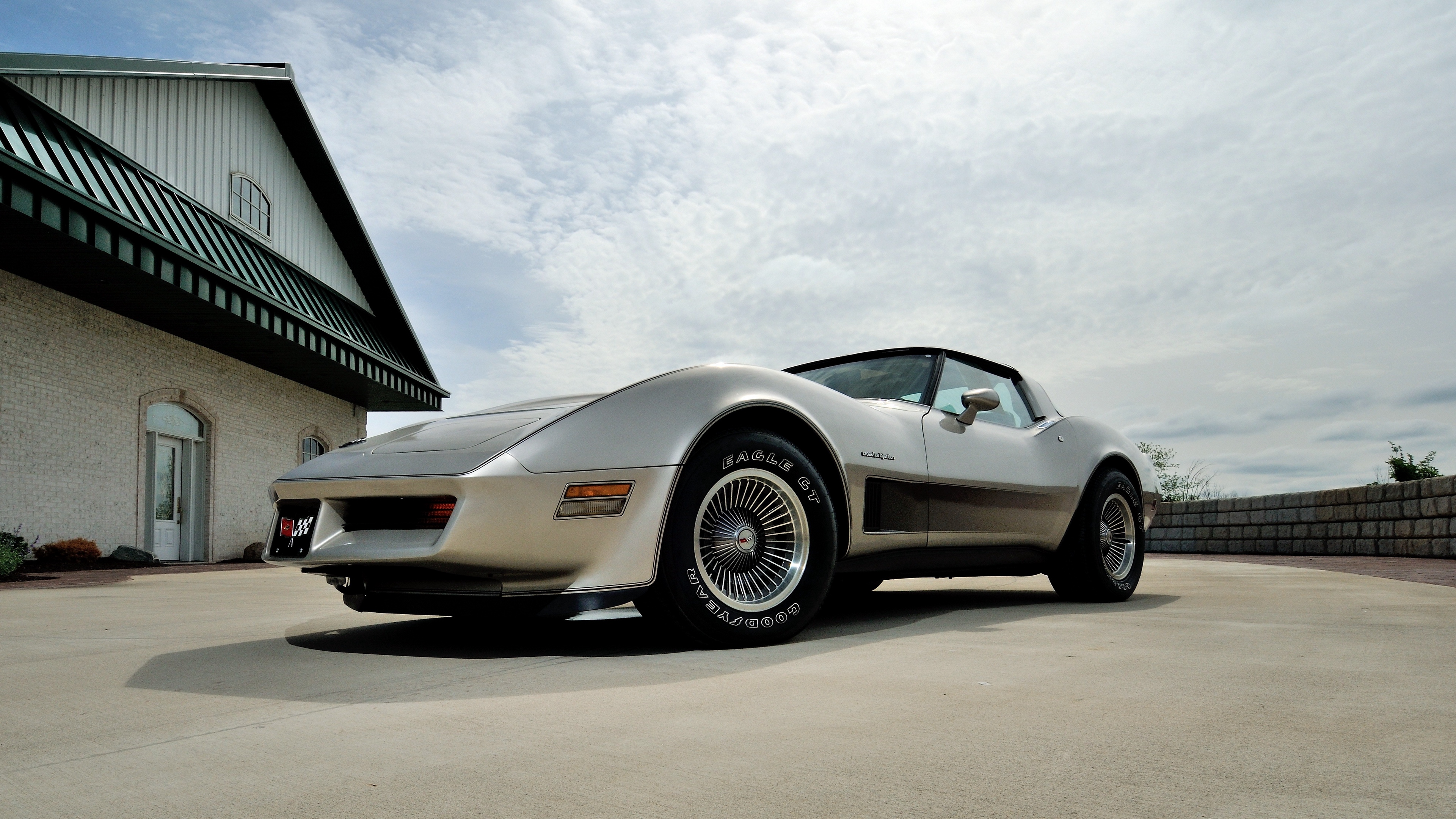 chevrolet corvette 1982 silver side view 4k 1538934850