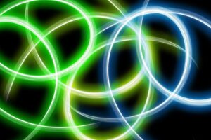 circles lines glowing 4k 1539369931