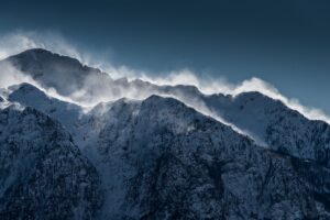 clouds over snow mountain range cliff 4k 1540142884