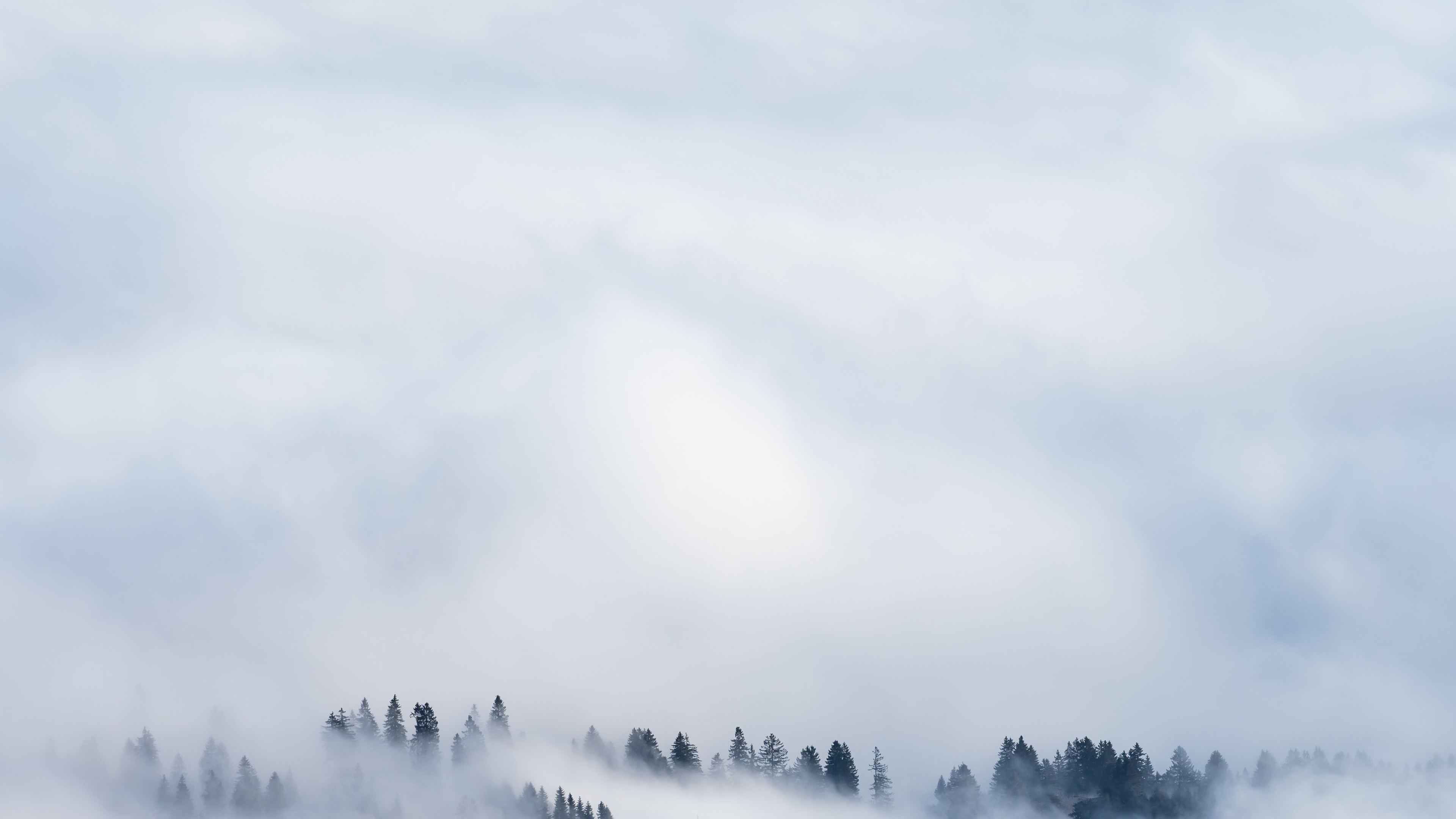 clouds snow fog 4k 1540141125