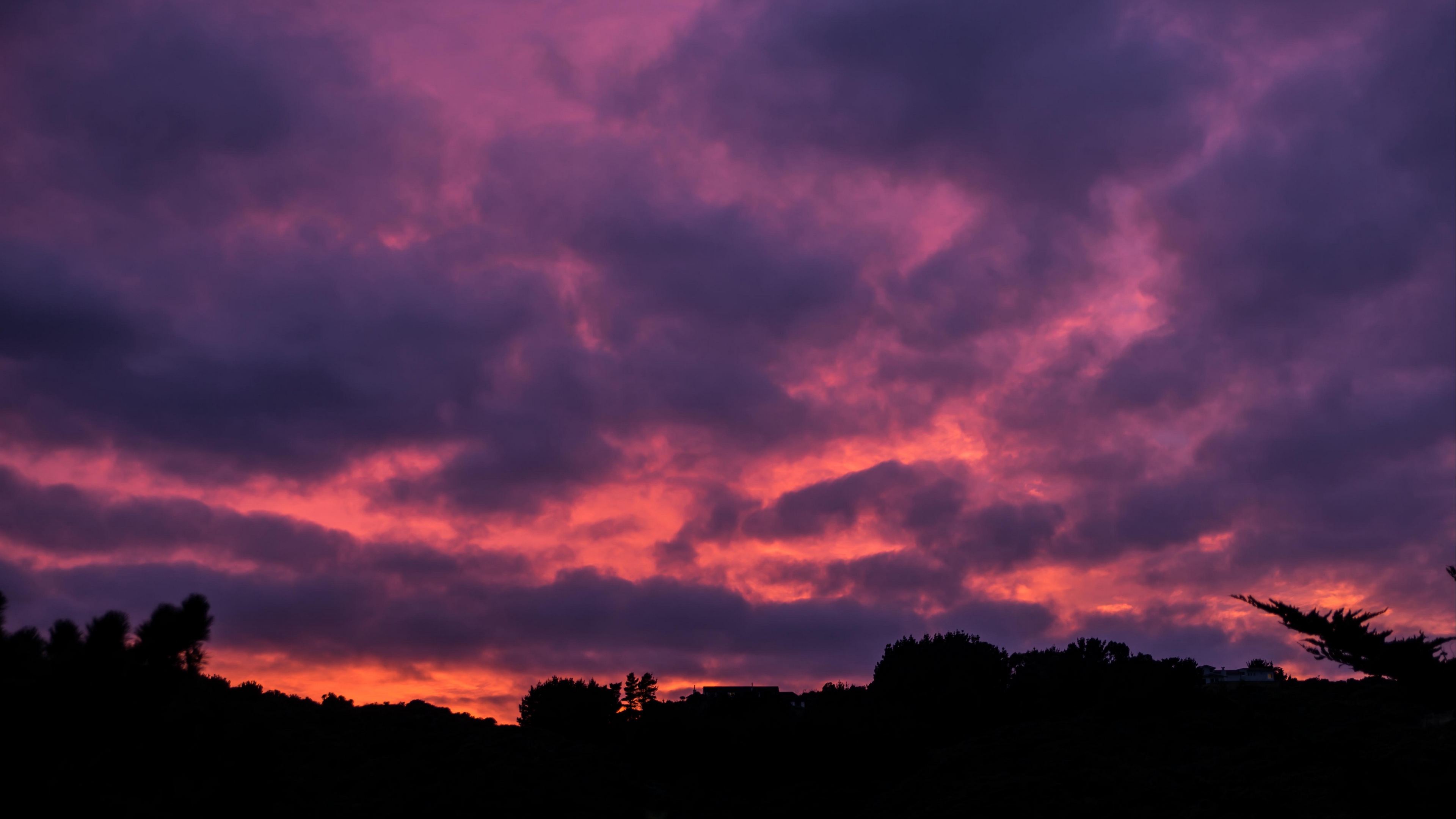 clouds sunset porous sky horizon 4k 1540576356