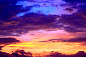 cumulus clouds evening silhouette 1540136555