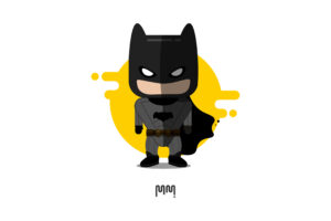 cute little batman minimalism 4k 1539978588