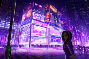 cyberpunk cityscape girl digital art 4k 1540755665