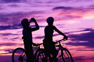 cyclists leisure sport sunset 4k 1540062145