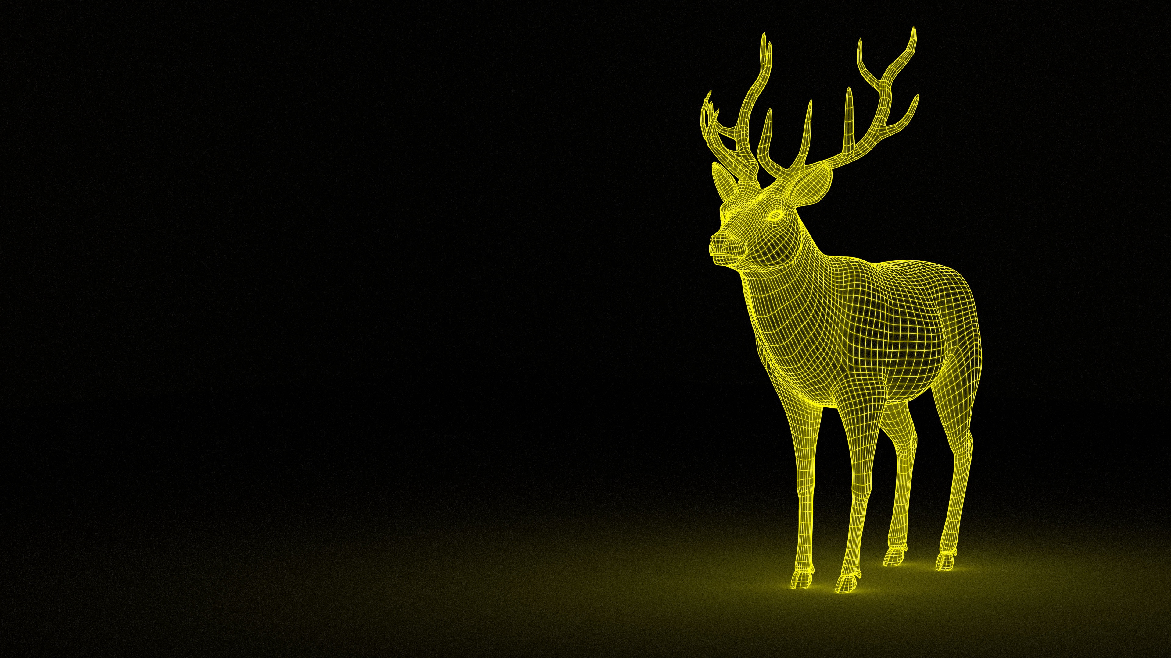 deer abstraction backlight grid 4k 1539370378