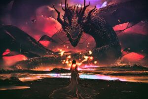 dragon goddess artwork fantasy 4k 1540754282