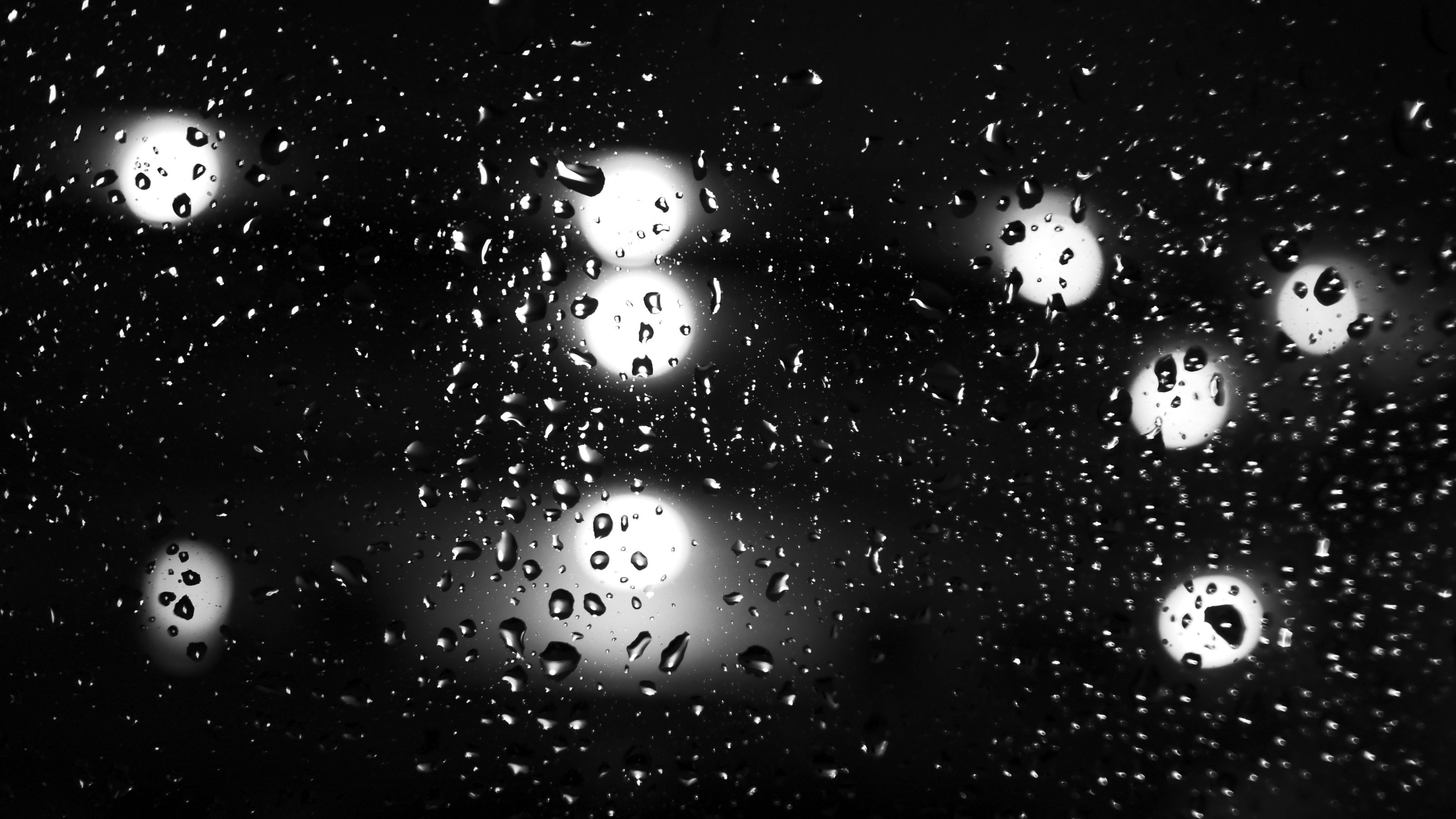 drops glare bw glass 4k 1540575923