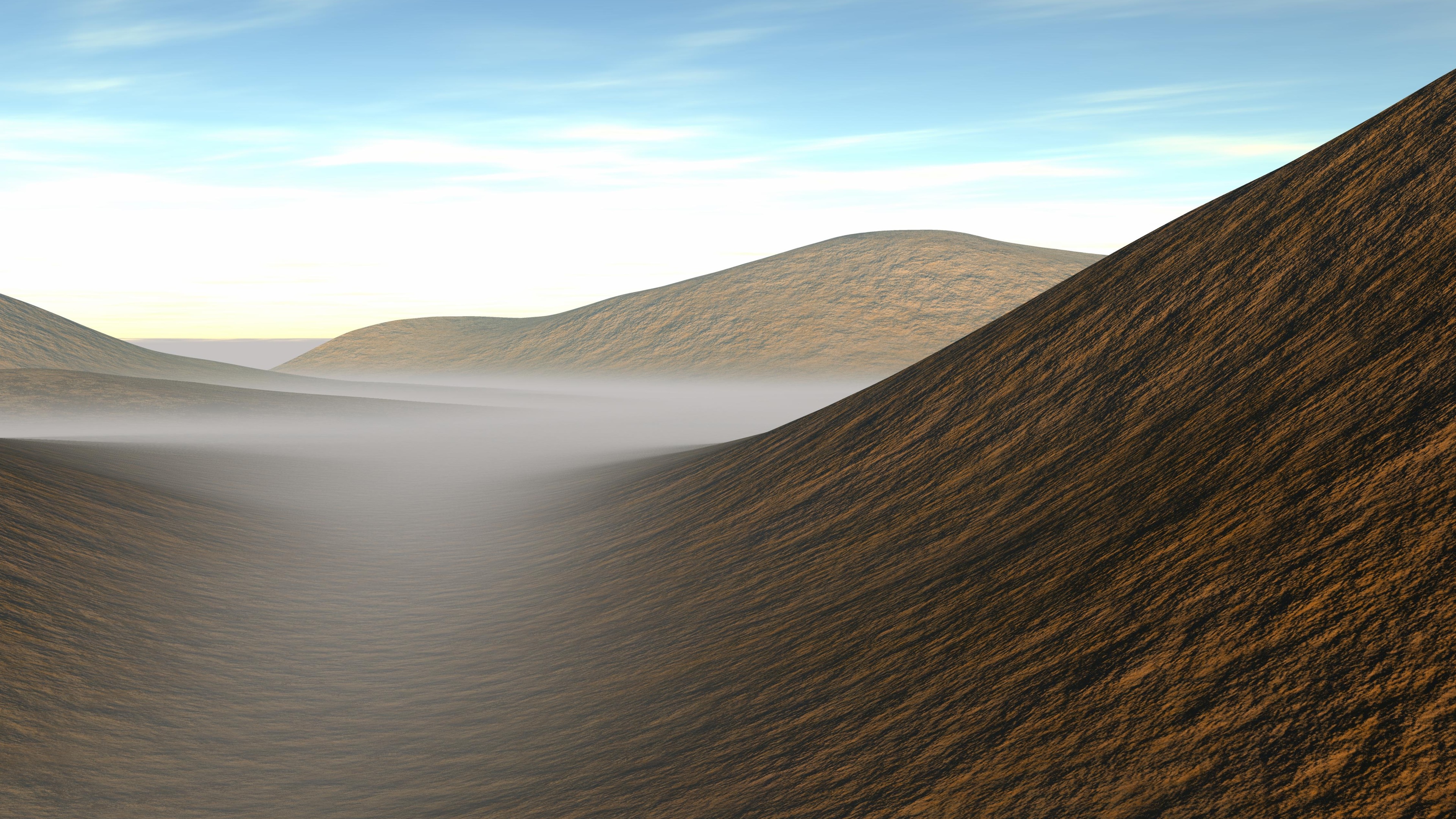 dunes fog landscape 4k 1540140947